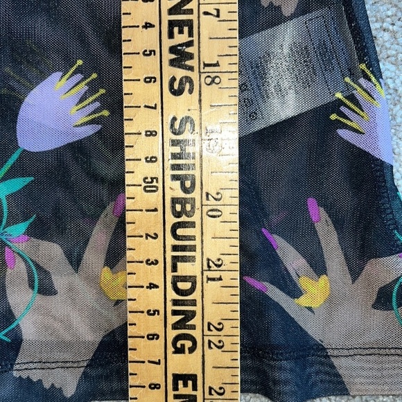 Adidas Originals Women's All Over Print AOP Floral Sheer Top Size Small - Picture 14 of 14